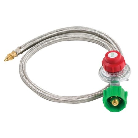 Bayou Classic Bayou Classic M5HPR Stainless 10 psi Hose- Adj.Regulator M5HPR